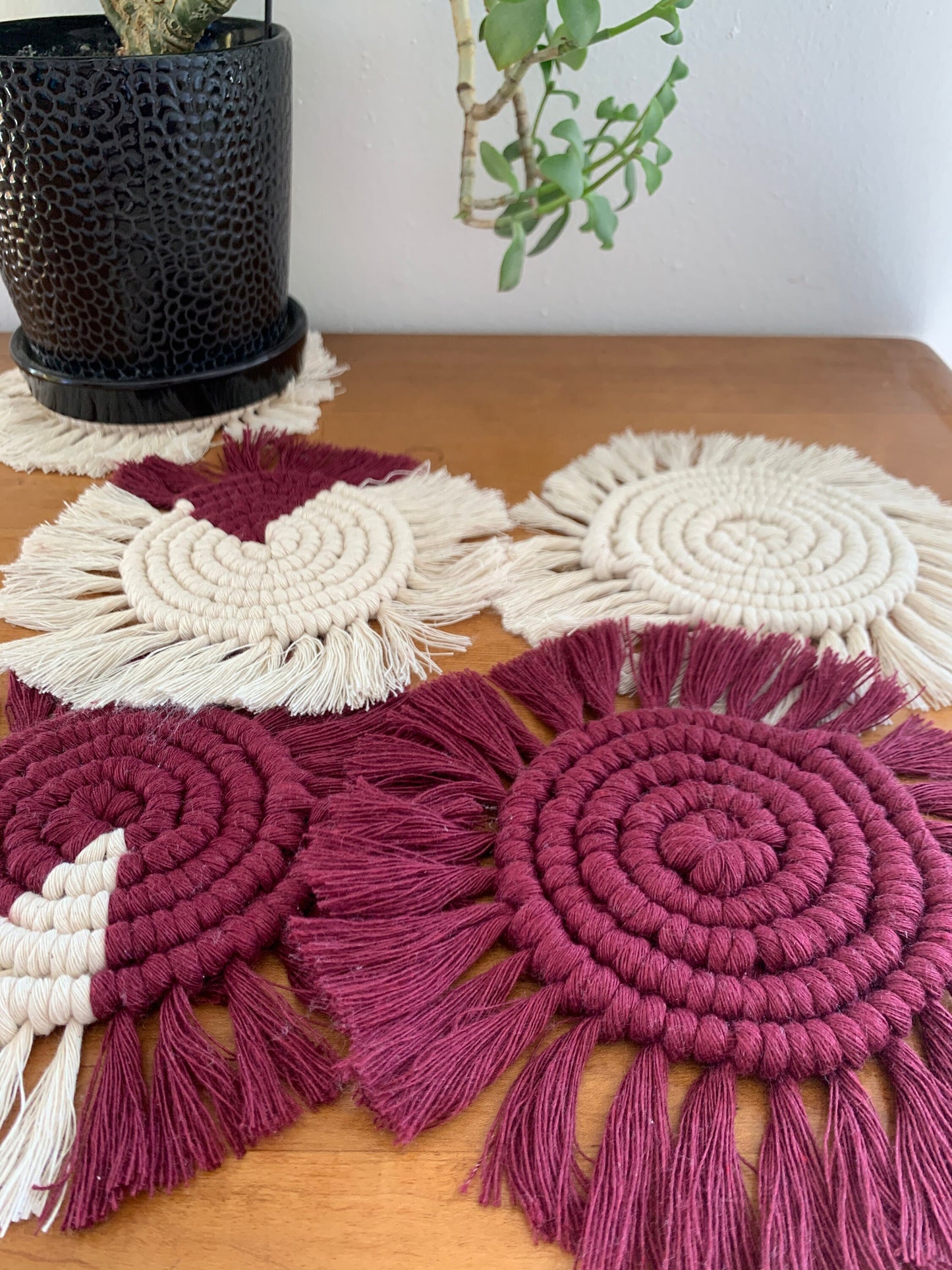 Bohemian Sunburst Coasters SET of 1, 2 or 4/ Color Options Available!!