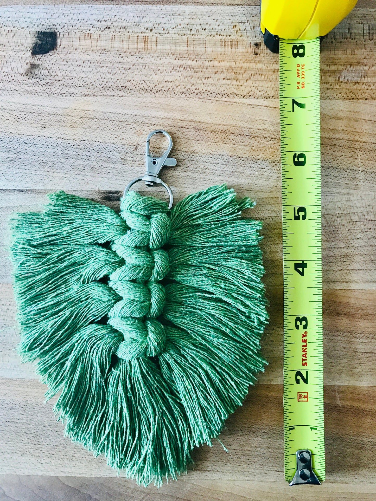 Macrame Leaf Keychain/ Boho Leaf Bag Charm